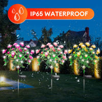 Lámpara Solar LED De Flores Azalea Para Jardín Decorativa Luz De Paisaje Orquídea Rosa Para Jardín Camino Venta Individual - details 3