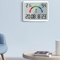 Medidor De Temperatura Y Humedad Multifunción Con Diseño Magnético Pantalla Grande Reloj Alarmas Electrónicos Termómetro Digital - details 7