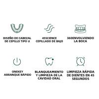Cepillo De Dientes Eléctrico Para Adultos En Forma De U Automático 360° Limpieza Completa Blanqueamiento Carga Inalámbrica Impermeable - details 6
