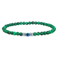 Pulsera De Piedra Natural 4mm Para Hombres Y Mujeres Pulsera De Ojo De Maléfica Suave Y Redonda Para Parejas Joyería De Regalo - details 5