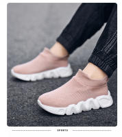 Zapatillas De Tenis Para Niños Y Niñas Alpargatas Deportivas De Alta Top Knitted Moda Casual Transpirables Talla True Fit - details 21