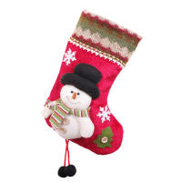 Calcetines De Navidad Con Diseño De Santa Claus Y Payaso De Nieve Adorno De Árbol De Navidad Bolsa De Dulces Para Niños Decoración De Calcetines De Navidad - details 3