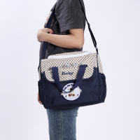 Bolso De Diaper Multifuncional De Un Hombro Con Estampado De Dibujos Animados Ligero Y Portátil Para Mamá Bolsa HOBOS De Medio Tamaño Con Cierre De Cremallera - details 0