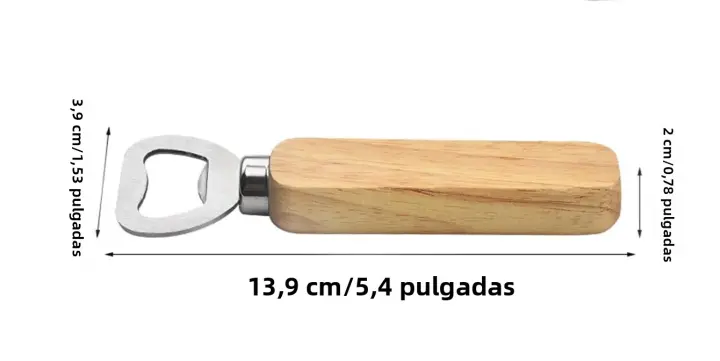 Abrebotellas Leeseph Con Mango De Madera Para Cerveza Bebidas Sofisticadas Abrebotellas De Acero Inoxidable Para Casa Bar Restaurante - 1