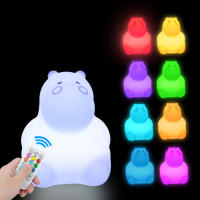 Búho Noche de Luz LED Sensor Táctile de Control Remoto 9 Colores Temporizador Regulable Recargable de Silicona Lámpara de Noche para Los Niños Of The Baby Gift - details 26