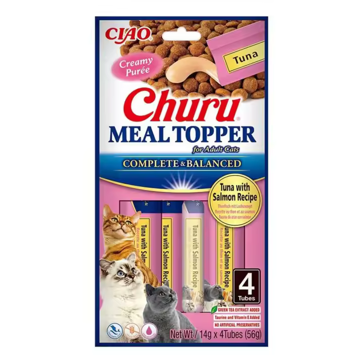 Pack De 6 Churu Cat Meal Topper Atun Y Salmon Complemento Alimentario Completo Y Equilibrado Para Gatos - 1