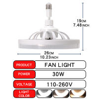 Ventilador De Techo Inteligente 3 En 1 Con Control Remoto Base De Iluminación E27 85-265v Adecuado Para Dormitorio Y Sala - details 10
