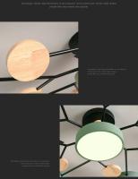 Lámpara De Techo Moderna IRALAN Con Tres Colores Ajustables Macaron Para Sala Cocina Oficina Lámpara Colgante Chandelier Sin Certificación Smart Device - details 9