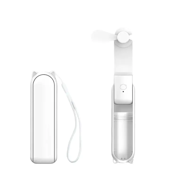 Mini Ventilador Portátil de 2000mAh: Refrigerador Silencioso y Ajustable con USB Recargable y Banco de Energía, Ideal para Oficina y Hogar - 1