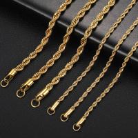 Cadena De Oro Acero Inoxidable 2-6MM Cadena De Enredado Para Hombres Y Mujeres Joyería Moda Impermeable Y No Desvanecida Para Fiesta - details 4