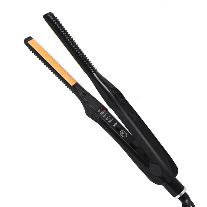 Plancha de cerámica profesional 2 en 1, alisador, rizador de pelo corto y esponjoso - 1