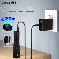 Linterna LED De Alta Potencia Con 4 Modos De Luz Recargable Rápido Aleación De Aluminio Zoomable Antigolpes Ultra Brillante Para Emergencias - details 12