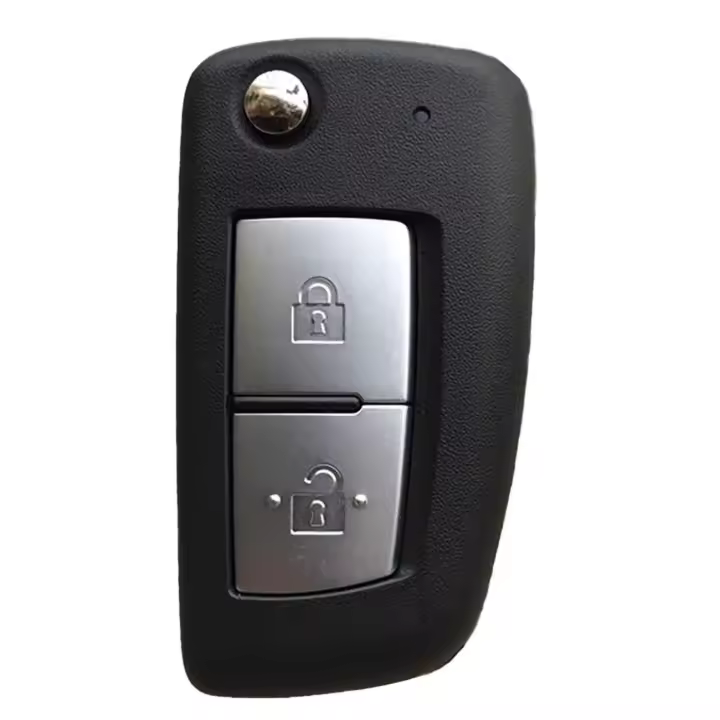 AUTOZOCO Carcasa Mando Llave de Coche 2 Botones Compatible con Nissan en los Modelos Qashqai - X-Trail - Juke - Micra - Murano - con ZOCALO de Pila - 1