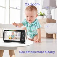 Monitor De Bebé Con Cámara Y Audio Bidireccional PTZ Zoom 5 Pulgadas Pantalla Térmica Sensor Lullaby Cámara De Vigilancia - details 5