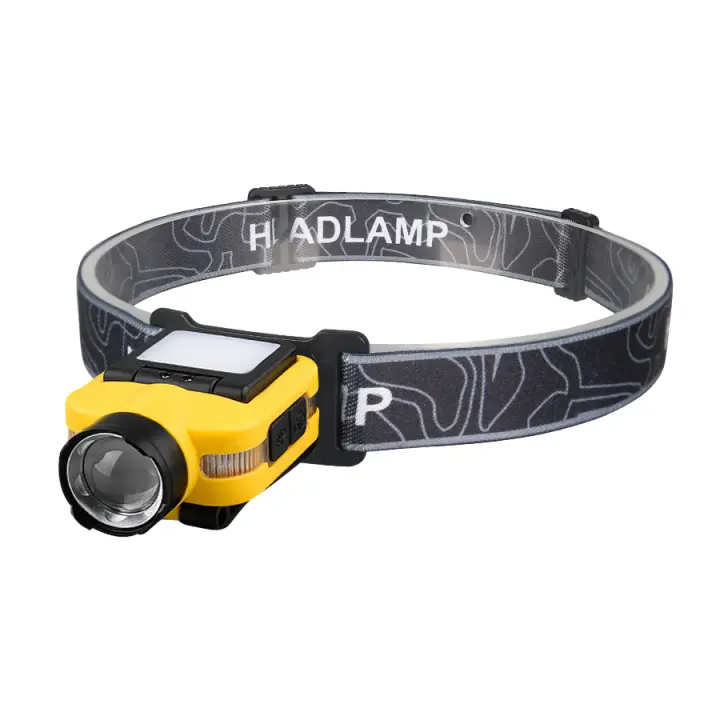 Linterna Frontal LED COB Sensor USB Recargable Con Batería Integrada Para Pesca Y Camping Luz De Cabeza Con Clip Para Gorra - 1