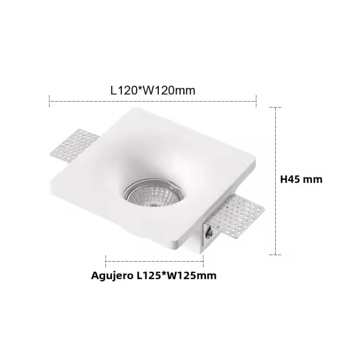Lámpara De Tubo De Yeso Integrado GU10 LED Antirreflejo Sin Marco Para Iluminación De Techo Sala De Estar Dormitorio Pasillo - 1