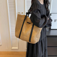 Bolso De Hombro Elegante Para Mujer En Paja Tejida Bolso De Playa De Verano Bolso De Compras Casual Con Manija Top Y Correa De Hombro Estilo Bohemio - details 10