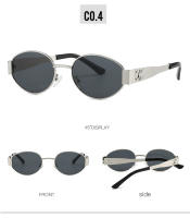 Gafas De Sol Ellipticas 9521 Con Montura De Metal Estilo Europeo Y Americano Tendencia Ins Gafas De Moda Para Hombre Y Mujer - details 10