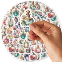 46pcs INS Viento Perfume Botella Retro Graffiti Pegatina DIY Decoración Para Laptop Taza De Agua Maleta Clásico Juguete PVC Impermeable - details 6