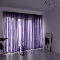 Cortina De Tules Sólida Y Transparente 100x200cm Para Sala De Estar Y Dormitorio Panel De Cortina Exterior Moderno Sin Doble Capa Ni Aislamiento Solar - details 19