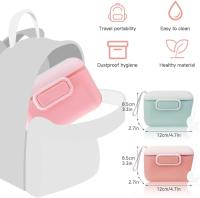 Dosificador Leche En Polvo, 400ML Un toque Dispensador Leche En Polvo Bebe, Dosificador Leche En Polvo Bebe, con cubierta de anillo de silicona sellada(verde) - details 0
