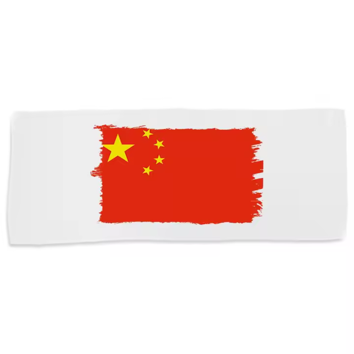 MERCHANDMANIA TOALLA MEDIANA GIMNASIO ABSORBENTE bandera china pais gobierno chino chinos suave con bolsita - 1