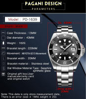Reloj Mecánico Automático Para Hombre 2023 PAGANI DESIGN Acero Inoxidable Cristal De Zafiro Resistente Al Agua 100m Deportivo Con Fecha - details 4