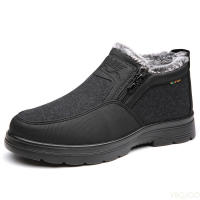 Zapatos De Piel De Peluche Para Hombre Invierno Antideslizantes Impermeables Cómodos Casual Plataforma Plana Talla True Adultos - details 5