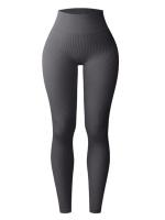 Pantalones De Yoga Ribbed Para Mujer High Waisted Leggings Deporte Gimnasio Fitness Control Abdominal Tallas Verdaderas Tights De Entrenamiento Sin Costuras - details 4