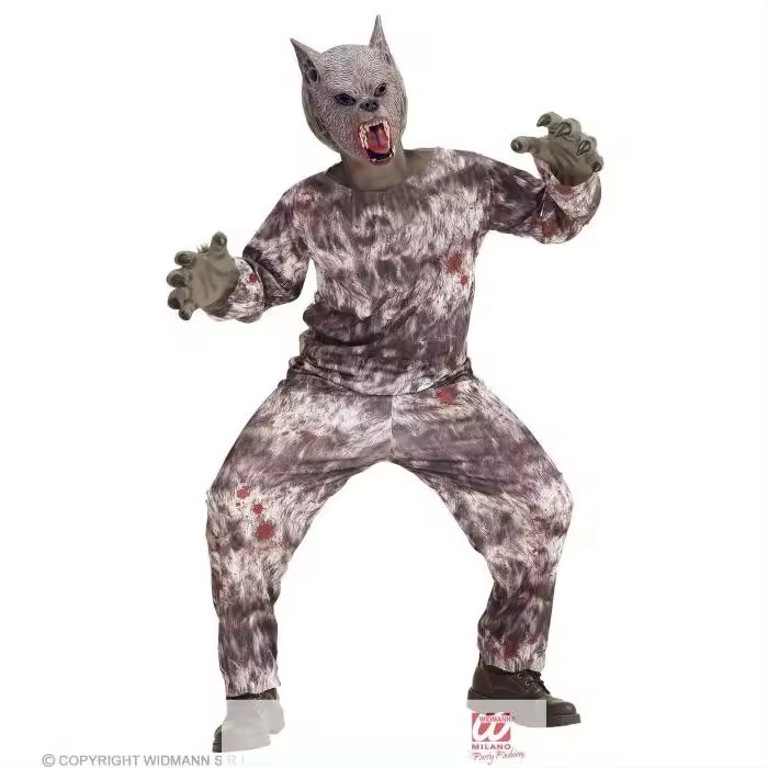Hombre Lobo (abrigo, Pantalones,Máscara) (Talla niño 140cm) 07307 Widmann - 1