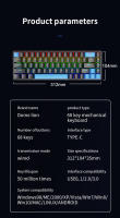 Teclado Mecánico Con Cable K68 Luz Multicolor 10 Tipos Para Gaming Y Oficina Compatible Con Windows Y Apple IOS Sistema - details 9
