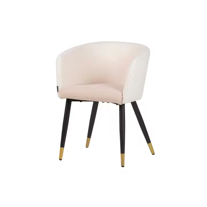 Silla Boucle Blanco Beige 55x57x76 Cm - 1
