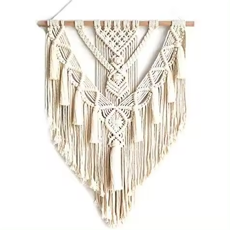 Macrame Tapiz Decoración de La Pared Bohemia Estilo Bohemio Tejido Decoración Del Hogar 55X70 Cm - 1