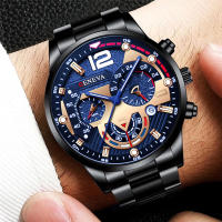 Reloj De Moda Para Hombre Con Correa De Acero Inoxidable Movimiento Cuarzo Analógico Con Calendario Y Cierre De Seguridad - details 0