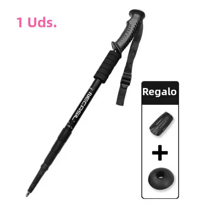 Palo De Caminar Y Trekkin Ajustable Antideslizante Para Núrdico Caminhada Camping Montañismo Senderismo Material De Aluminio Y Goma - 1