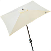 Aktive - Sombrilla balcón 300x200 cm, sombrilla rectangular, crema o antracita, tejido poliéster reforzado 160 gr, estructura aluminio, 6 varillas, mástil Ø48 mm, sistema manivela, resistente, ventilación superior, parasol terraza - details 1