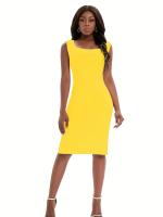 Vestido Casual De Verano Para Mujer Color Sólido Con Alzas A-LINE De Pierna Larga Estilo Sexy Y Club Polyester Suelto - details 6