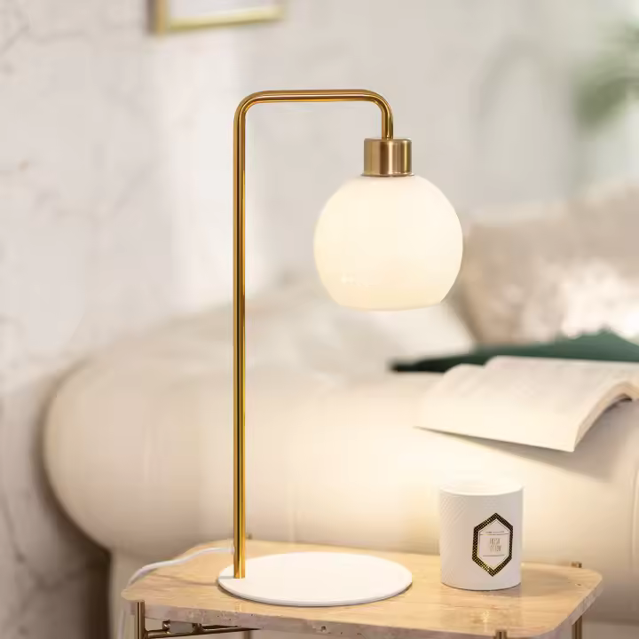 Ledkia Lámpara de Mesa de Metal y Cerámica Juncadella Blanco - 1