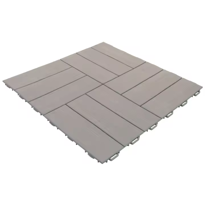 Baldosa para terraza exterior de 55,5 x 55,5 cm efecto cruzado –  Colección Marte  - Gris Claro - 1