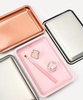 Nueva Bandeja De Almacenamiento De Cosméticos En Acero Inoxidable Para Arte De Uñas Y Equipo Dental Quirúrgico Bandeja Falsas Uñas Plato Herramientas - details 0