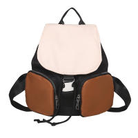 Mochila pequeña y sencilla de ocio para mujer, estilo nuevo de verano, mochila de color contrastante a la moda para estudiantes universitarios, bolso de viaje de ocio. - details 0