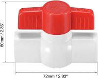 Válvula de bola de PVC de 20 mm para la tuberia de Agua, Conexión deslizante - details 0