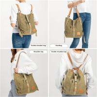 Mochipa para Mujer, Bolso de hombro de Lona, mochila de viaje Convertible 3 en 1, Bolso Cruzado, Bolso Escolar Vintage - details 0