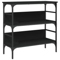 vidaXL Mesa consola madera de ingeniería 75x32x75 cm Negro, Roble Sonoma, Roble ahumado Mesa de sofá Mesa de Entrada para Salón Consola de Entrada Mueble Recibidor Mesita Mesa auxiliar Salon - details 4