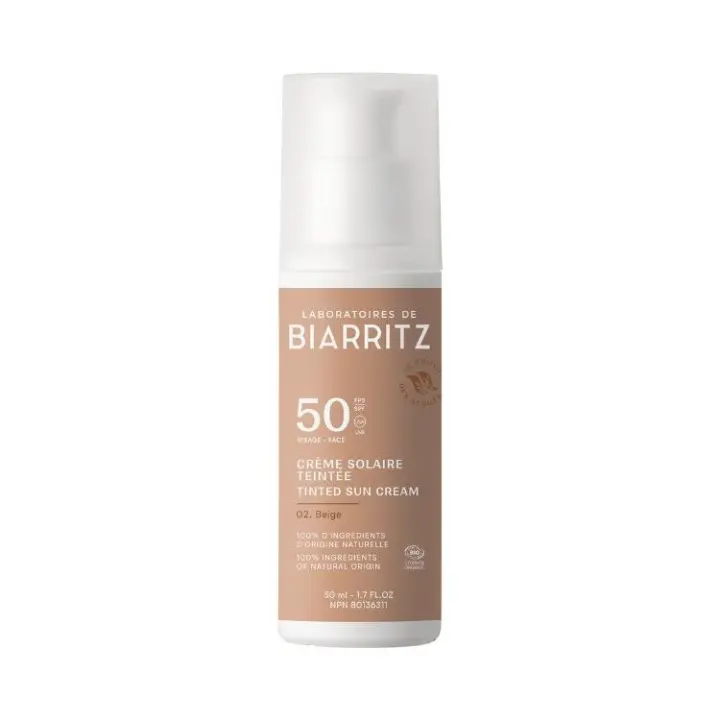 Laboratorios Biarritz Crema Solar Facial Color Beige FPS50 Alga Maris 50ml. - 1