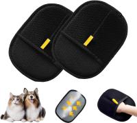 Guantes De Peluquería Para Mascotas 1/2PCS Limpieza De Pelo De Gato Y Perro Magnetismo Doble Cara Para Lavado Y Desplumado - details 0