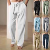 Pantalones De Algodón Y Lino Para Hombre Pantalones De Vacaciones Hawái Pantalones De Playa Transpirables Ropa Versátil Casual Para Calle - details 1