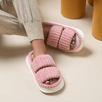 Zapatillas De Plataforma Casual Para Mujer Zapatos Elegantes De Diseñador Para El Hogar Zapatos Planos De Moda Populares Para Niñas Tamaño Grande Abierto Al Aire Interior - details 2