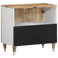 vidaXL Armario de lavabo para baño madera maciza de mango 62x33x58 cm - details 3