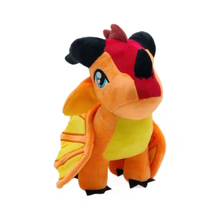 Juguete De Peluche Dragón De Fuego Suave Animal De Peluche Naranja Para Niños Y Niñas Decoración De Habitación Regalo Especial - 1
